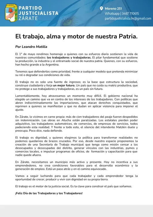 El trabajo Leandro Matilla