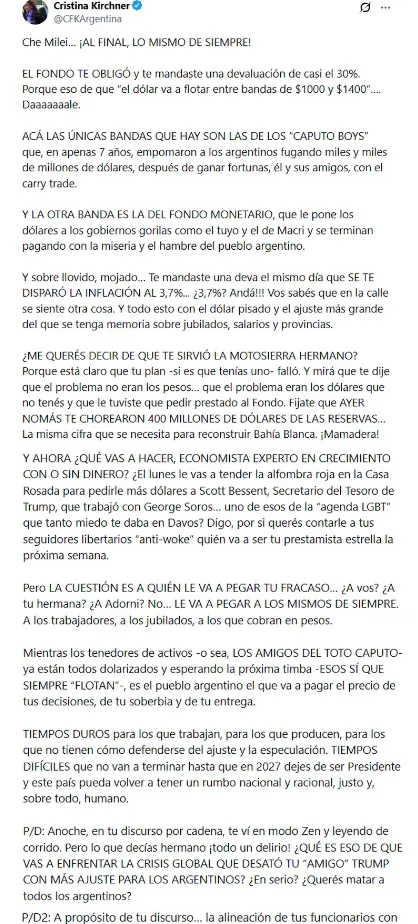 crisina milei 30-